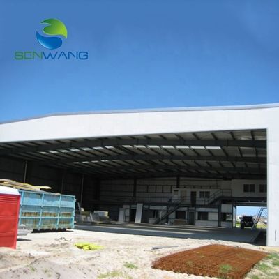 Nhà kho chứa cấu trúc thép công nghiệp với độ dốc mái 10% và cách nhiệt bằng bông thủy tinh / bông khoáng