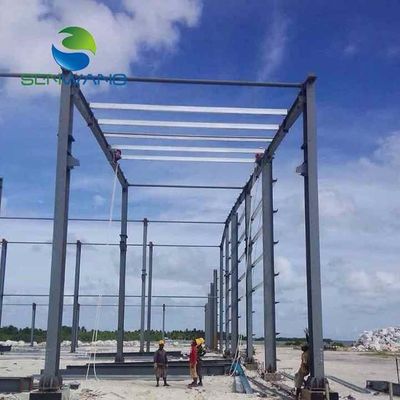 Kết cấu thép nhà kho diện tích lớn hình vuông tùy chỉnh, nhịp lớn, chuyên nghiệp