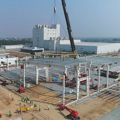 Q235B/Q355B H Thép đơn / hai làn đường thép nhẹ khung với H / C / Z phần thép