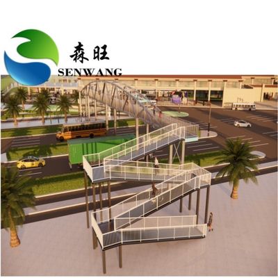 H Cột Thép Khung cấu trúc rộng span Thép Truss Bridge