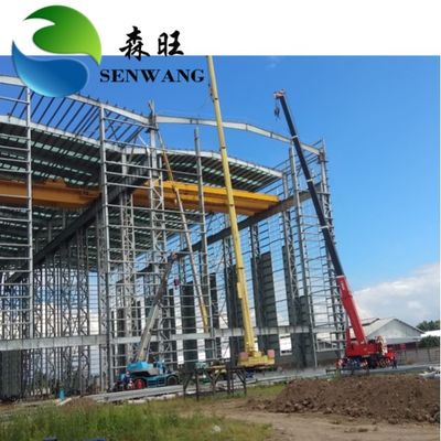 Long span Structure Steel Engineering Building Galvanized or Painted Steel Frame Bề mặt khung thép