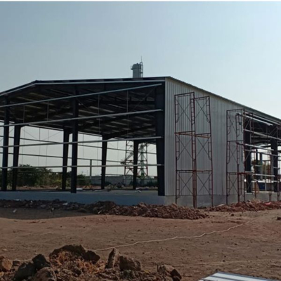 Bu-lông / Hàn Kết Nối Di Động Mô-đun Kim Loại Ốp Tường Nhà Xưởng Kết Cấu Thép với Tiêu Chuẩn Thiết Kế AISC / EN / JIS / GB