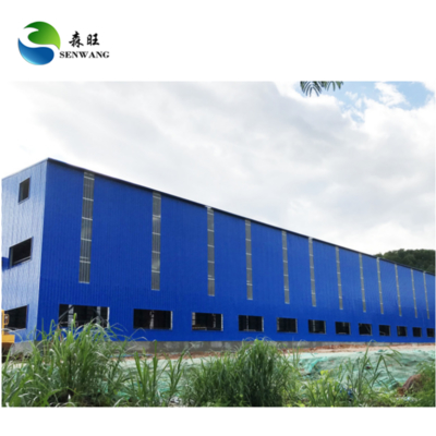 Nhà kho kết cấu thép với cửa panel sandwich và hoàn thiện mạ kẽm