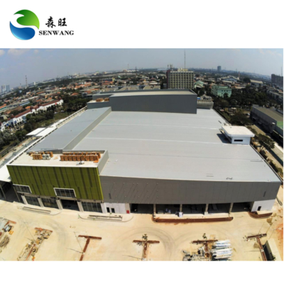 Nhà kho khung thép H, khẩu độ lớn, chống gió, nhà công nghiệp
