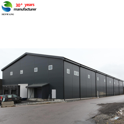 Tòa nhà cấu trúc thép tùy chỉnh với sợi H galvanized và bảng sandwich