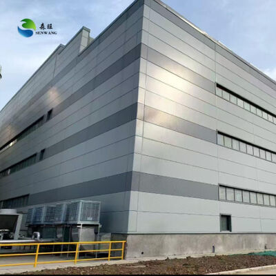 Đồ chứa cấu trúc thép tùy chỉnh kích thước với thép hạng Q235 Q355 và thiết kế mái nghiêng