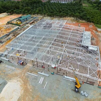 Tòa nhà mô-đun kết cấu thép nhẹ tùy chỉnh với bề mặt mạ kẽm hoặc sơn cho các ứng dụng đa năng