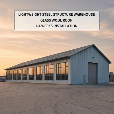 Năng lượng gió 0,35 kN / m2 Kháng động đất lớp 8 Cấu trúc thép kẽm Kho với thiết kế CAD tùy chỉnh