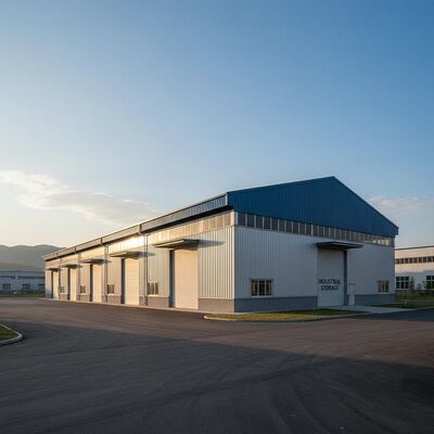 Kết cấu thép nhà xưởng kết cấu thép có tường chống cháy bằng tấm panel EPS PU Rock Wool Glass Wool thiết kế cho công nghiệp dài hạn
