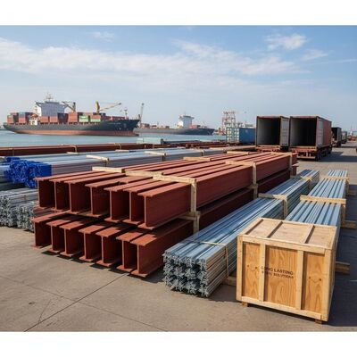 Nhà kho kết cấu thép xưởng được trang bị hệ khung phụ, xà gồ mạ kẽm nhúng nóng, vận chuyển bằng container hoặc tàu rời và bền lâu