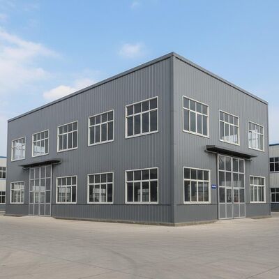 Nhà kho kết cấu thép xưởng được xây dựng bằng cửa sổ nhôm PVC cung cấp không gian lưu trữ công nghiệp bền bỉ và linh hoạt