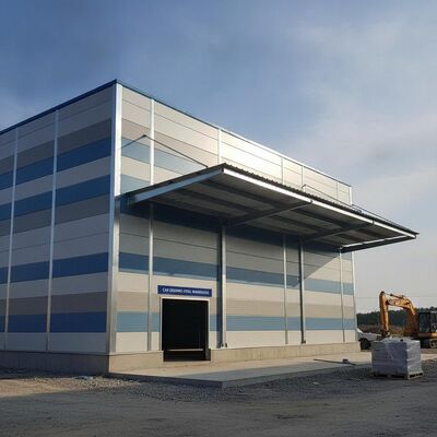 Thiết kế CAD Cấu trúc thép kho cung cấp độ dày bảng sandwich giữa 50-200mm và khung canopy Bảng kép được xây dựng cho xây dựng