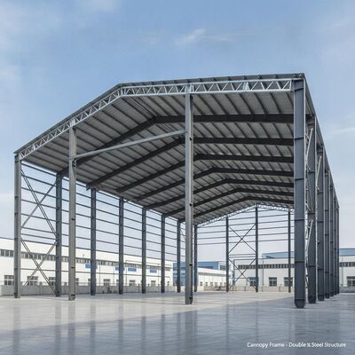 Canopy Frame hai tấm thép cấu trúc kho với sơn mạ galvanized hoặc chống ăn mòn bề mặt cho lâu dài