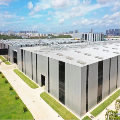 Góc Trực Thường Load 0.35kn M2 Thép cấu trúc kho chứa bao gồm vòng ống thép Tie Rod và Plane Skylight Đèn cho không gian lưu trữ