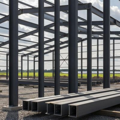 Kết cấu thép tái chế cho các tòa nhà có cột thép chữ H hàn bền lâu lý tưởng cho các dự án xây dựng bền vững