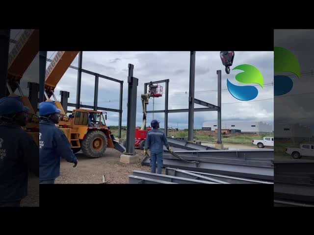 Nhà kho kết cấu thép cách nhiệt tùy chọn có cửa sổ nhôm PVC và hỗ trợ kỹ thuật cho công nghiệp